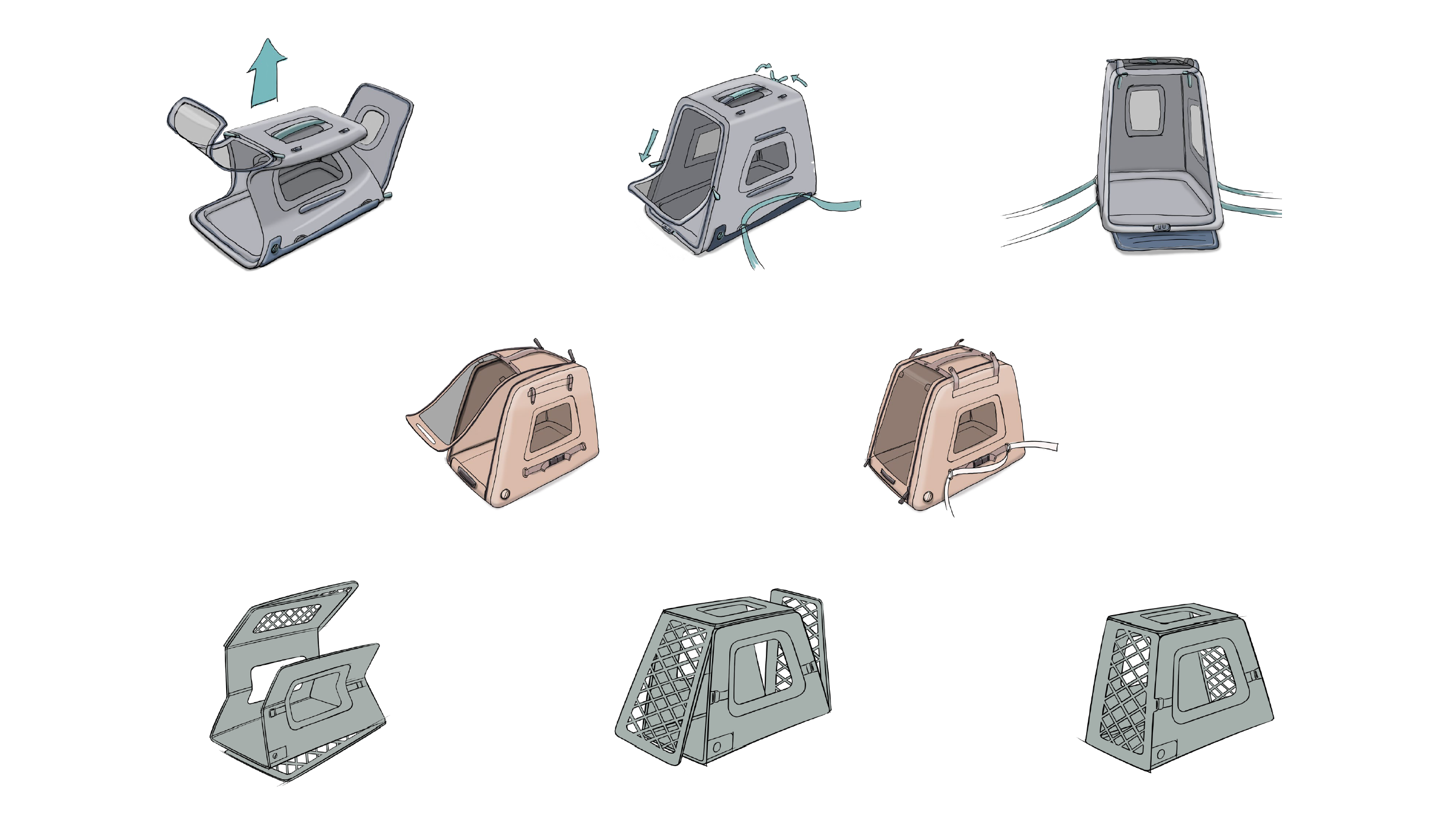 Folding architecture sketches